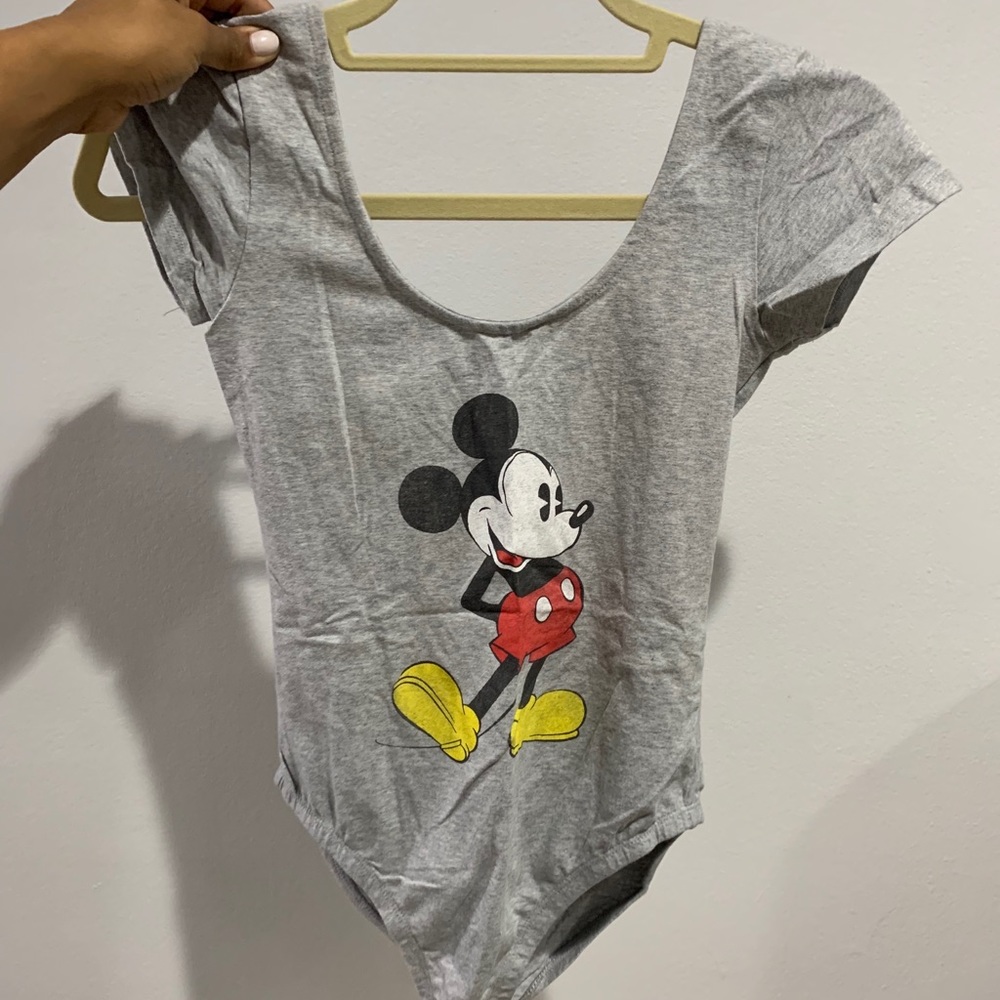 Minnie Mouse Gray Bodysuit